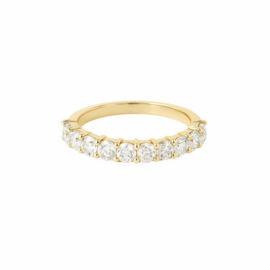 EFStudios Round Diamond Half Eternity Band | Gold & Lab Grown Diamonds