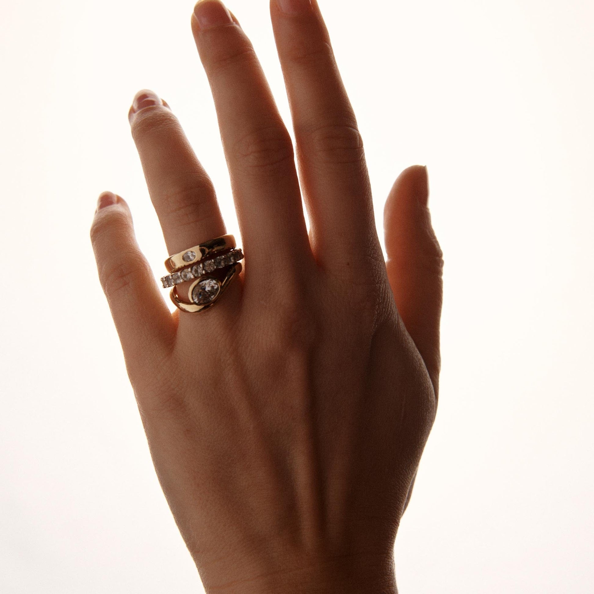 EFStudios Round Diamond Half Eternity Band | Gold & Lab Grown Diamonds