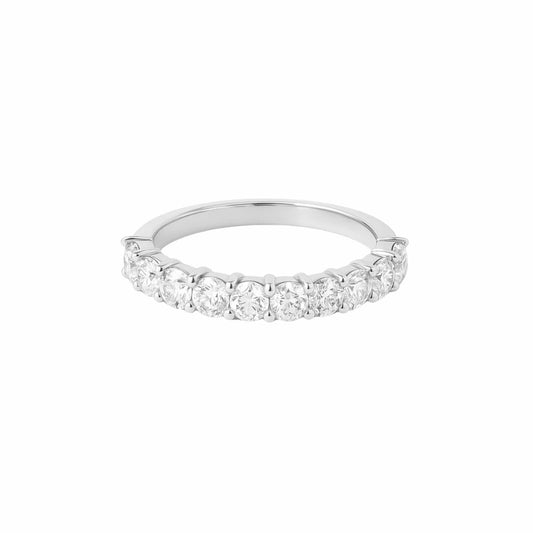 EFStudios Round Diamond Half Eternity Band | White Gold & Lab Grown Diamonds