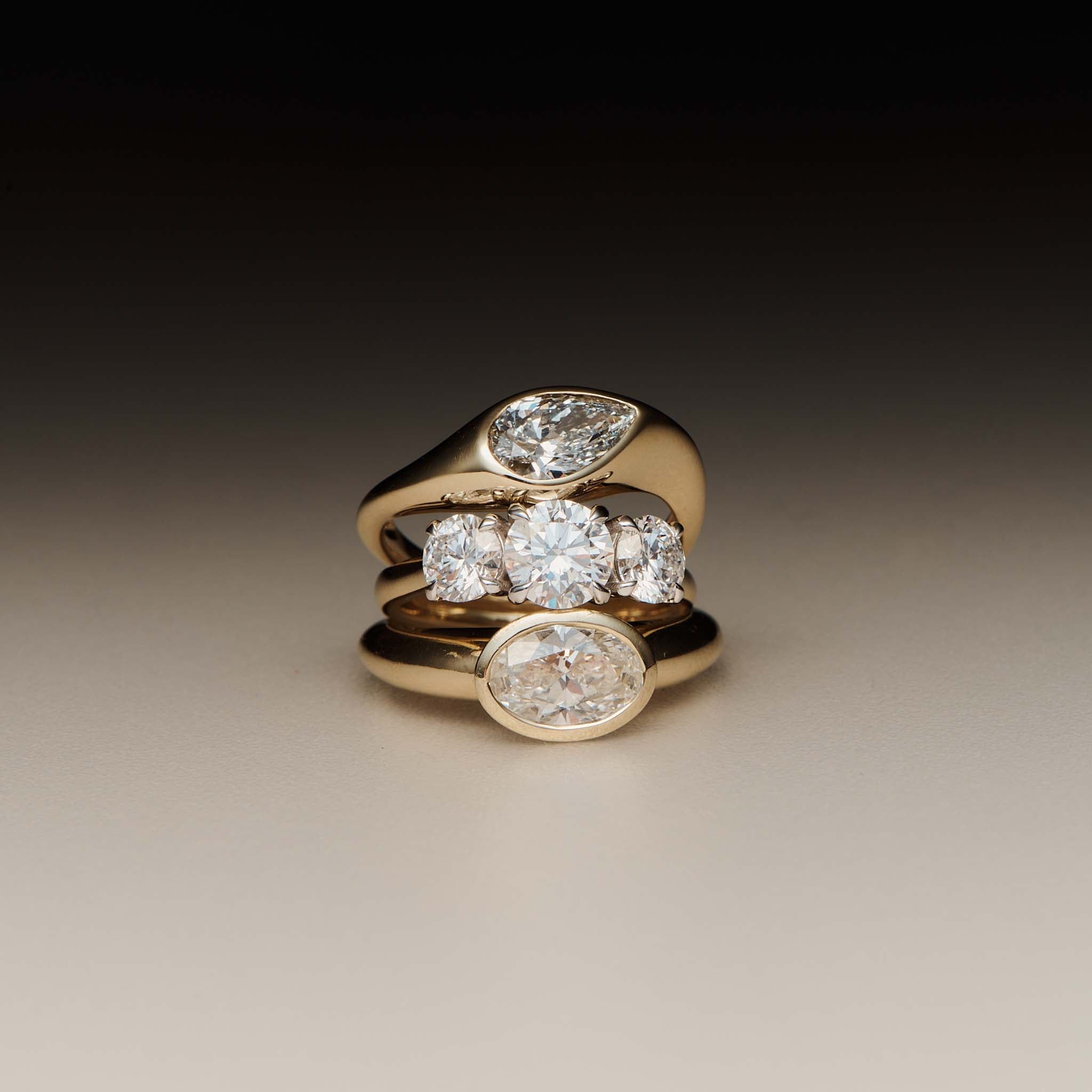 EFStudios Round Trilogy Diamond Ring