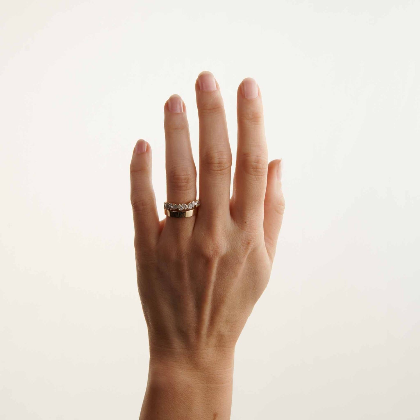 EFStudios Scattered Pear Diamond Half Eternity Ring