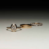 EFStudios Scattered Pear Diamond Half Eternity Ring