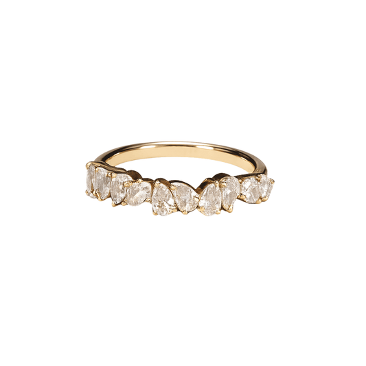 EFStudios Scattered Pear Diamond Half Eternity Ring