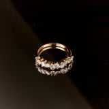 EFStudios Scattered Pear Diamond Half Eternity Ring