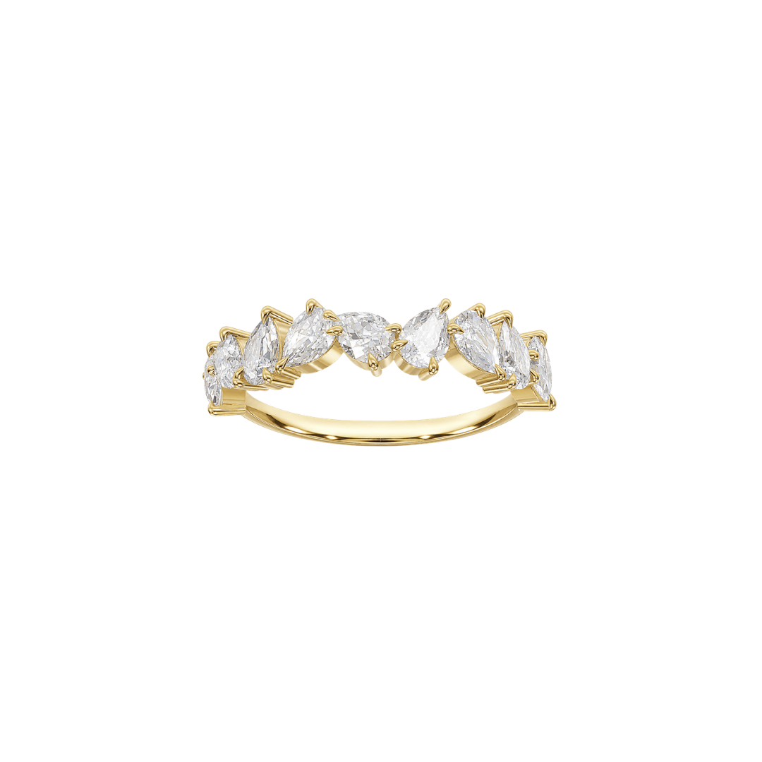 EFStudios Scattered Pear Diamond Half Eternity Ring
