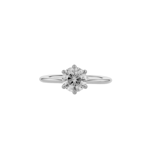 EFStudios The Allie Diamond Ring – Round Solitaire Platinum