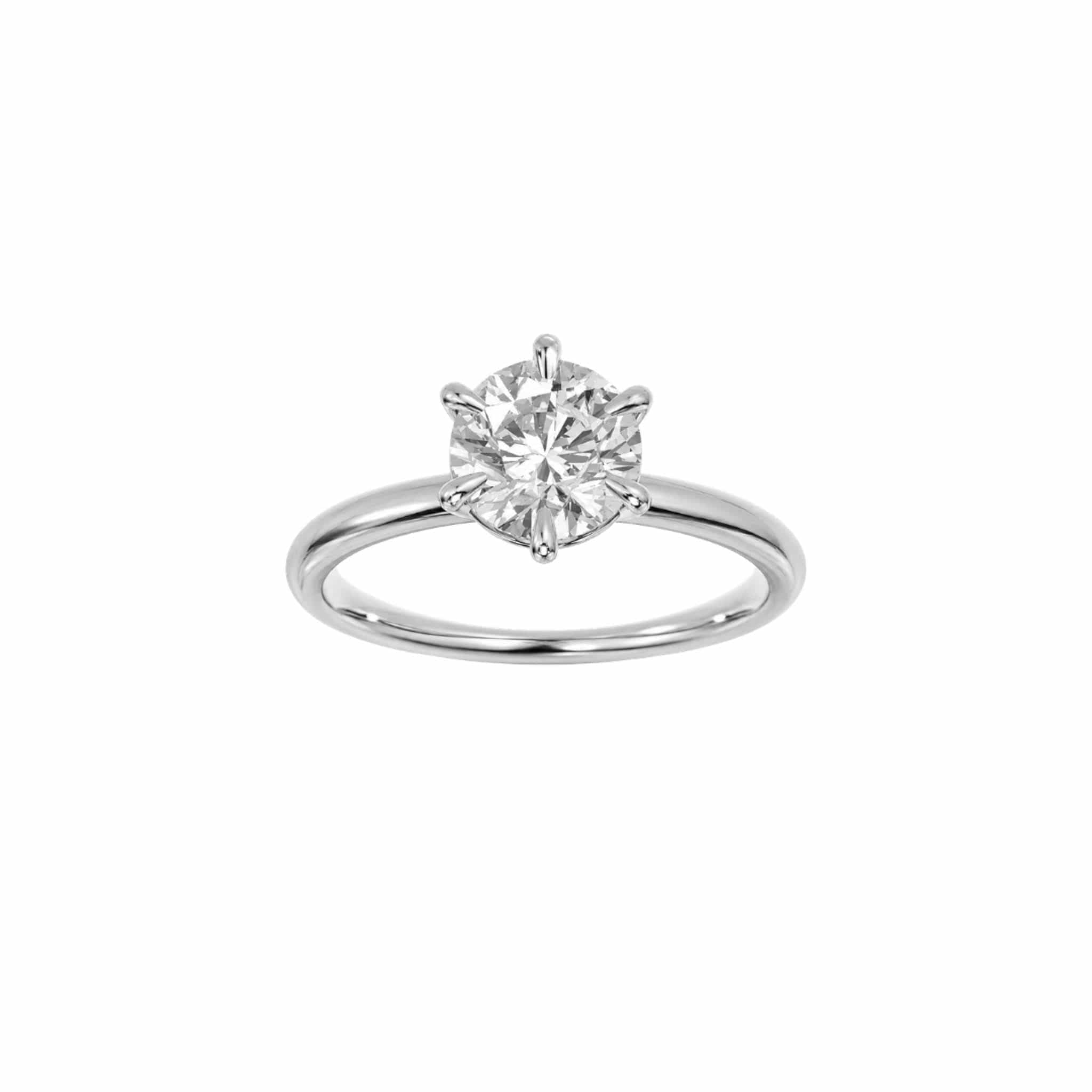 EFStudios The Allie Diamond Ring – Round Solitaire Platinum