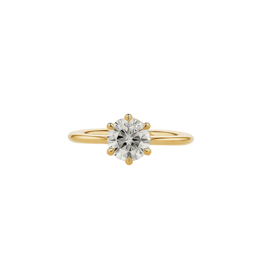 EFStudios The Allie Diamond Ring – Round Solitaire