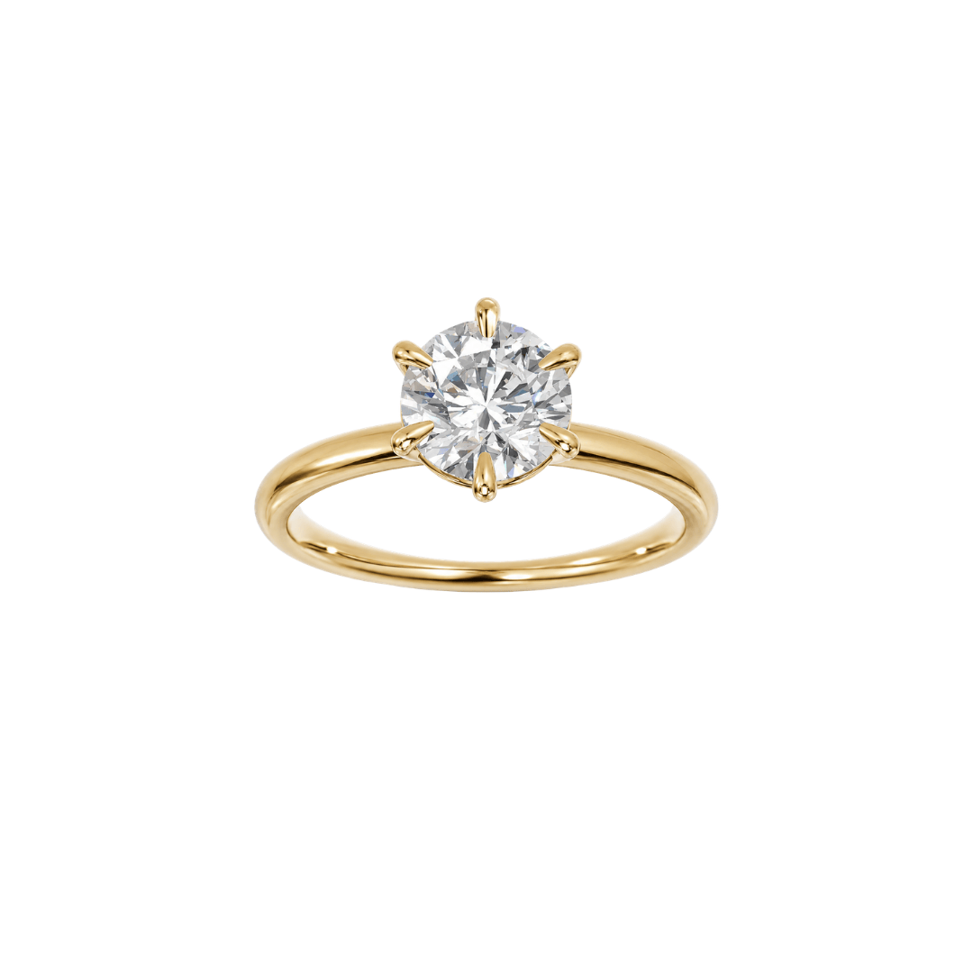 EFStudios The Allie Diamond Ring – Round Solitaire