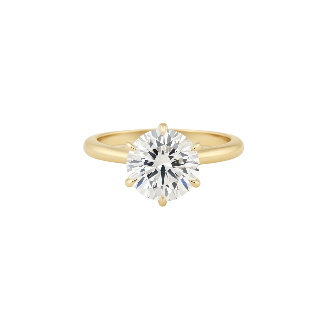 EFStudios The Allie Ring – Round Solitaire Diamond Engagement Ring