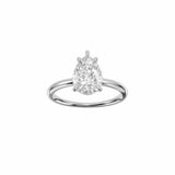 EFStudios The Amelia Ring – Pear Solitaire Platinum