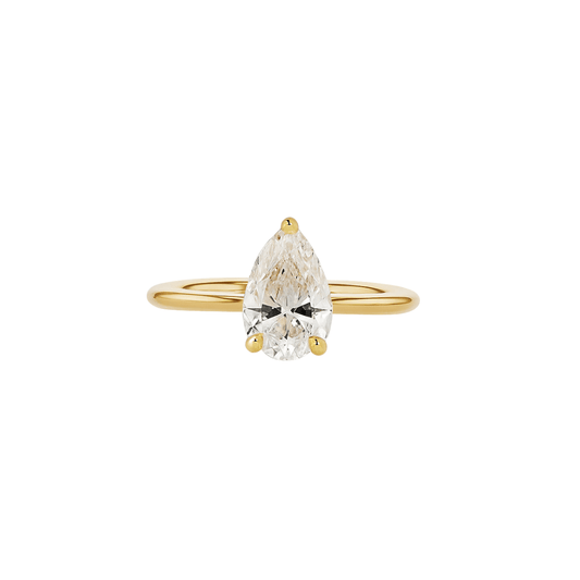 EFStudios The Amelia Ring – Pear Solitaire