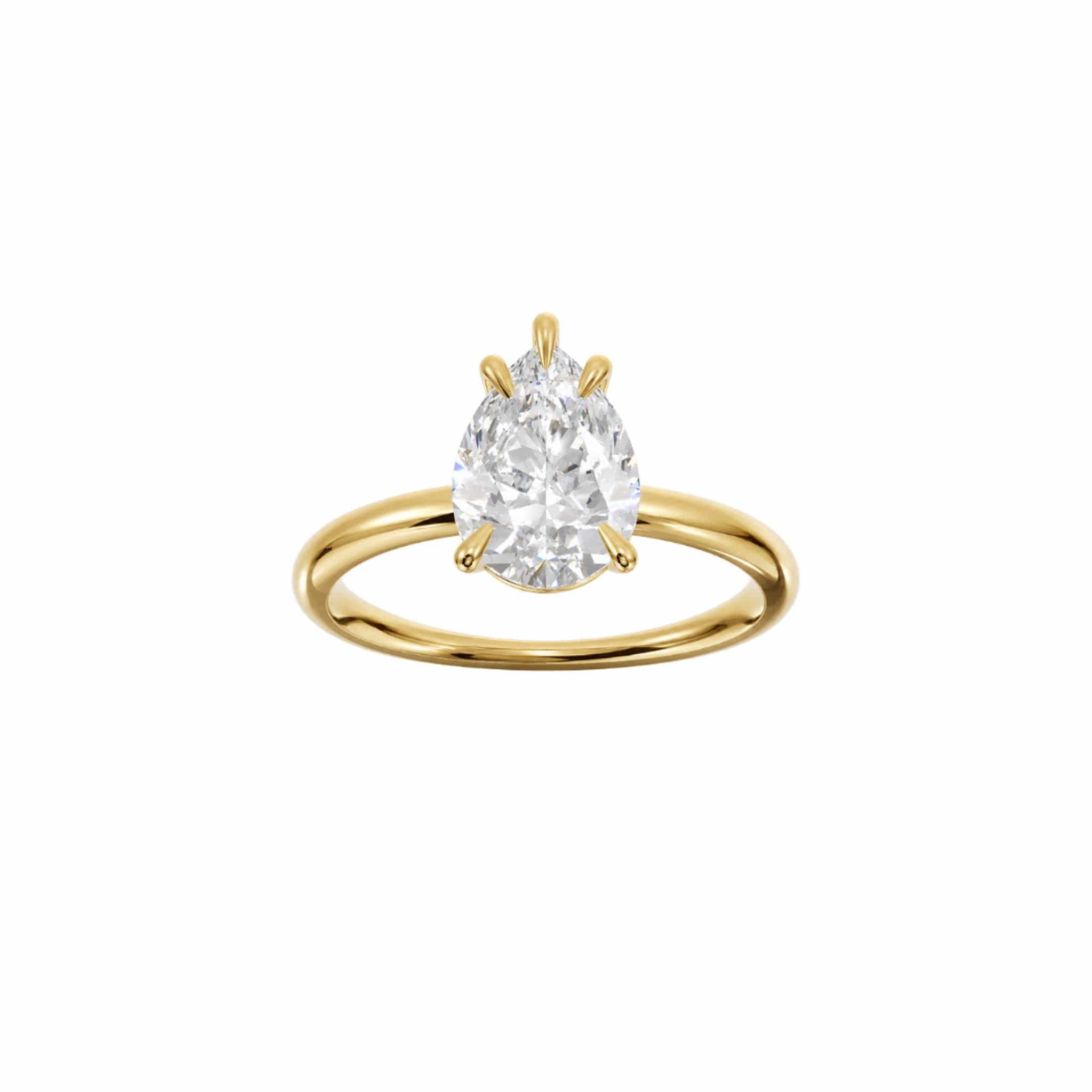 EFStudios The Amelia Ring – Pear Solitaire