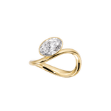EFStudios The Camilla Floating Diamond Ring - Oval Bezel