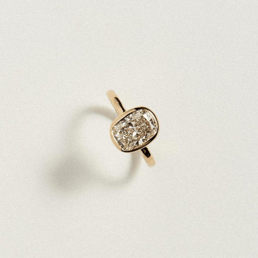 EFStudios The Daphne Diamond Ring – Elongated Cushion Bezel