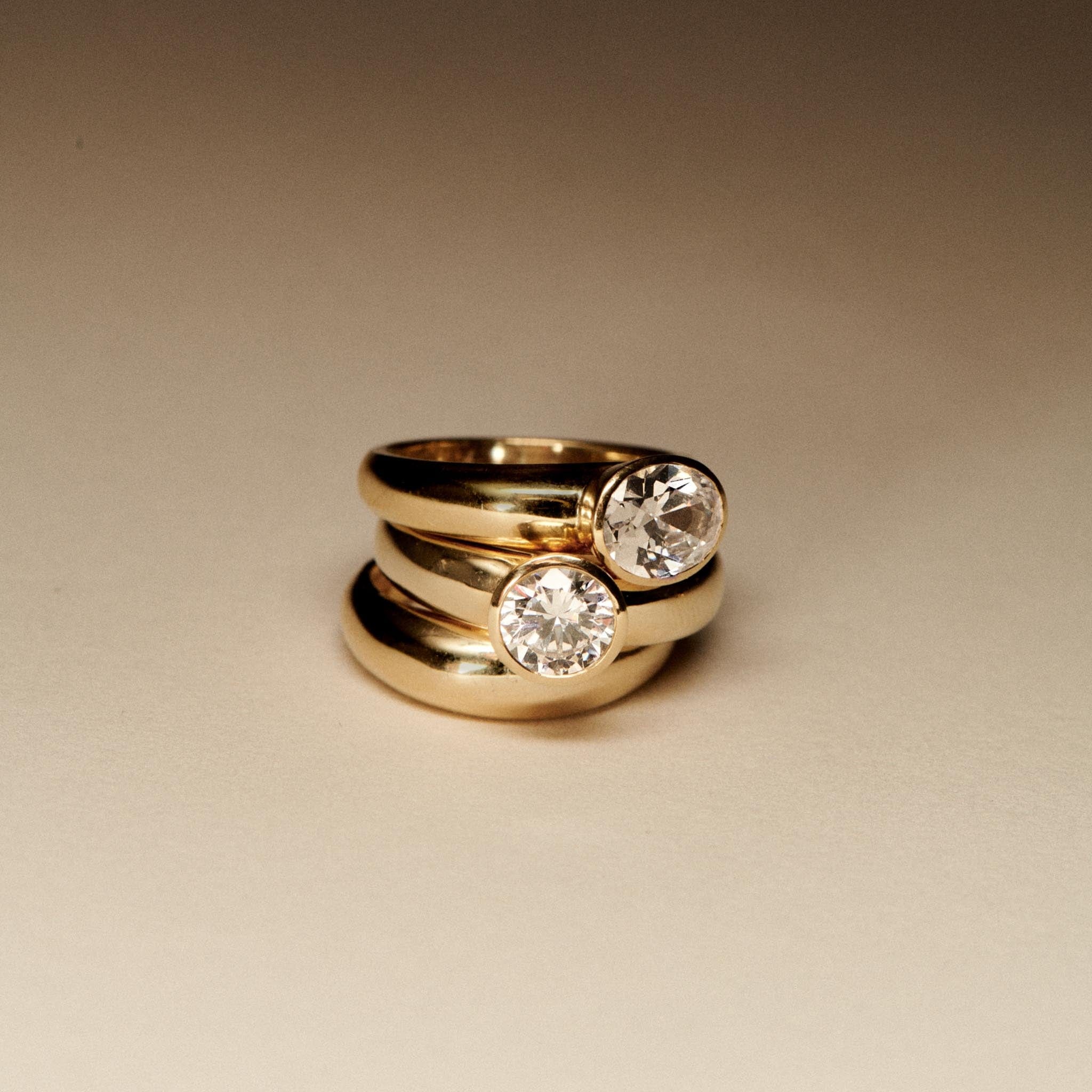 EFStudios The Isabella Ring - Rounds Bezel Domed Ring