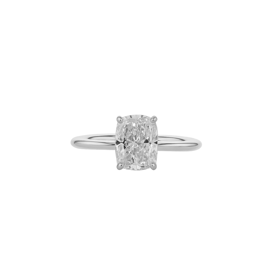 EFStudios The Isla Diamond Ring - Elongated Cushion Cut Solitaire Platinum