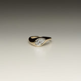 EFStudios The Kate Ring - Pear Curved Signet Ring