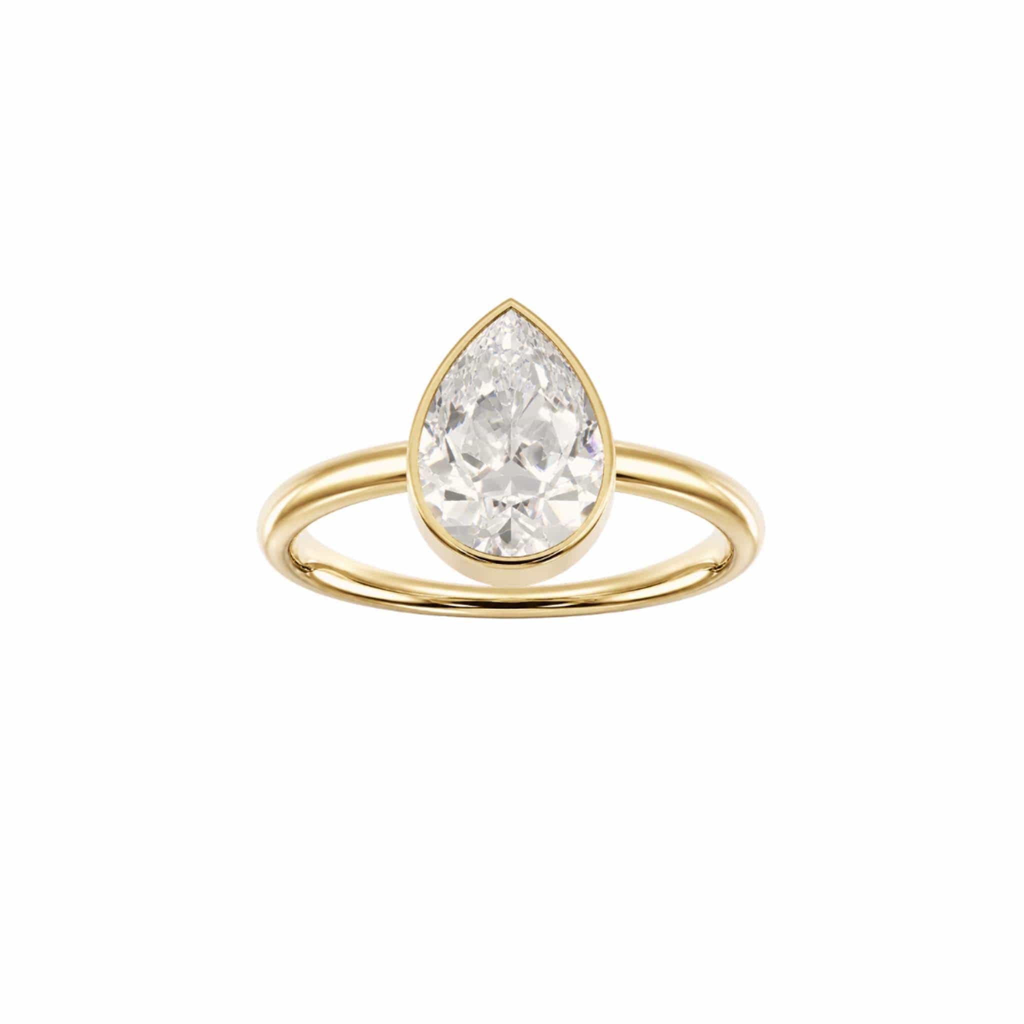 EFStudios The Kiera Diamond Ring - Pear Bezel