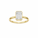 EFStudios The Lauren Diamond Ring - Emerald Bezel