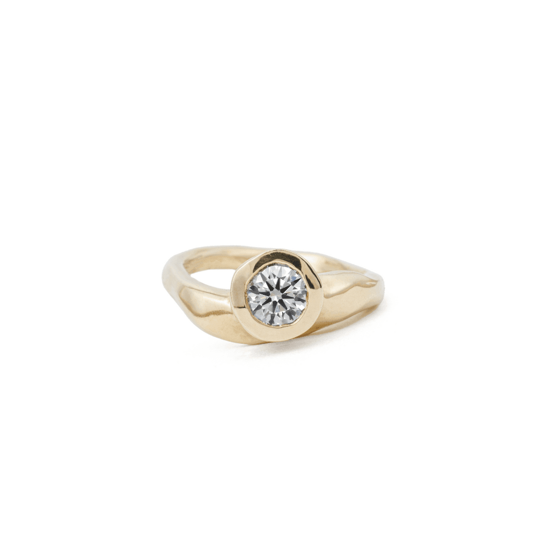 EFStudios The Lovers Diamond Engagement Ring - Yellow Gold Lab Grown Diamond E VVS1