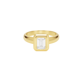EFStudios The Lucia Ring - Emerald Bezel Domed Ring