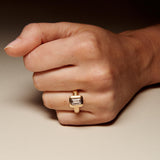 EFStudios The Lucia Ring - Emerald Bezel Domed Ring