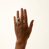 EFStudios The Lucia Ring - Emerald Bezel Domed Ring