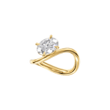 EFStudios The Maya Floating Diamond Ring - Oval Solitaire