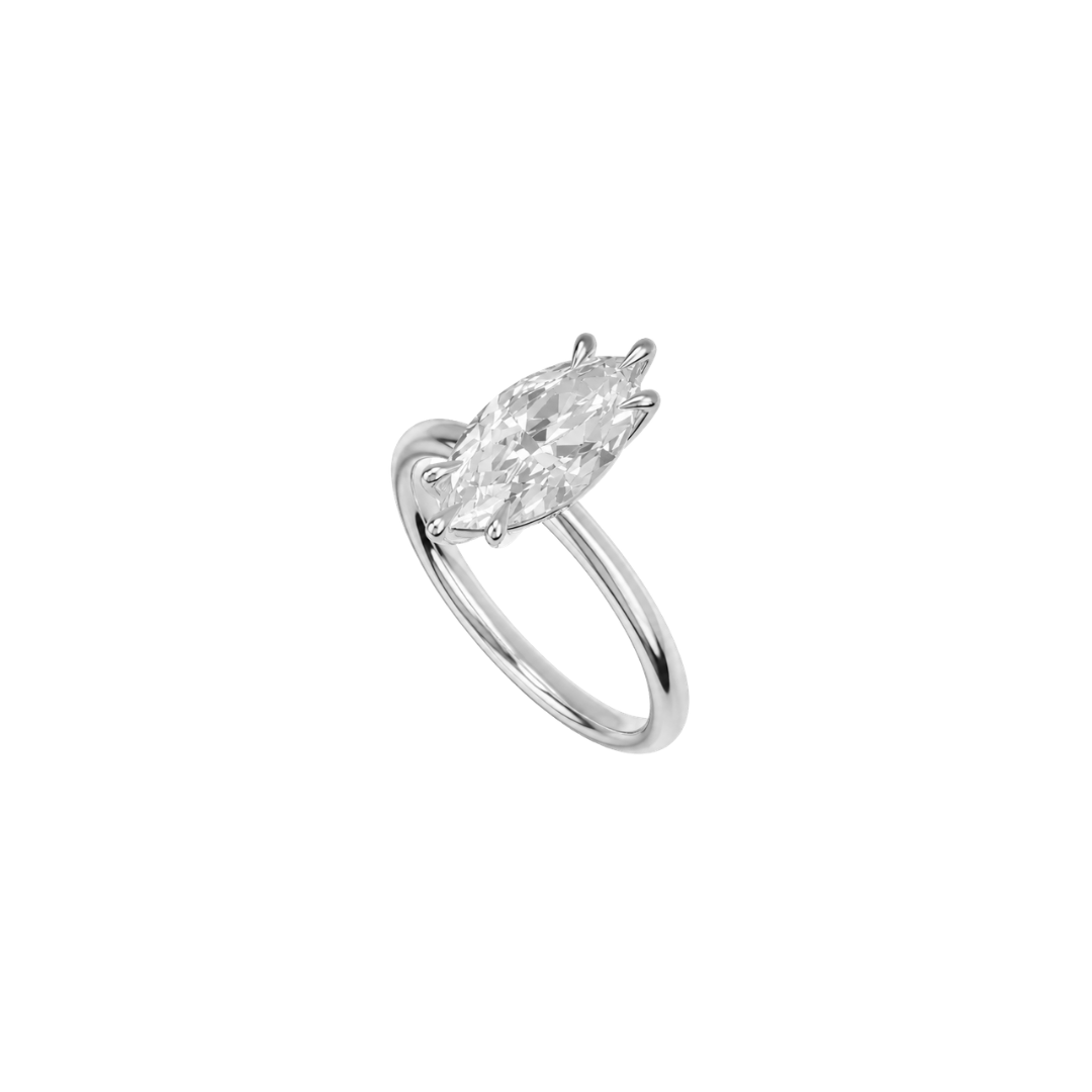 EFStudios The Mia Diamond Ring - Marquise Solitaire Platinum