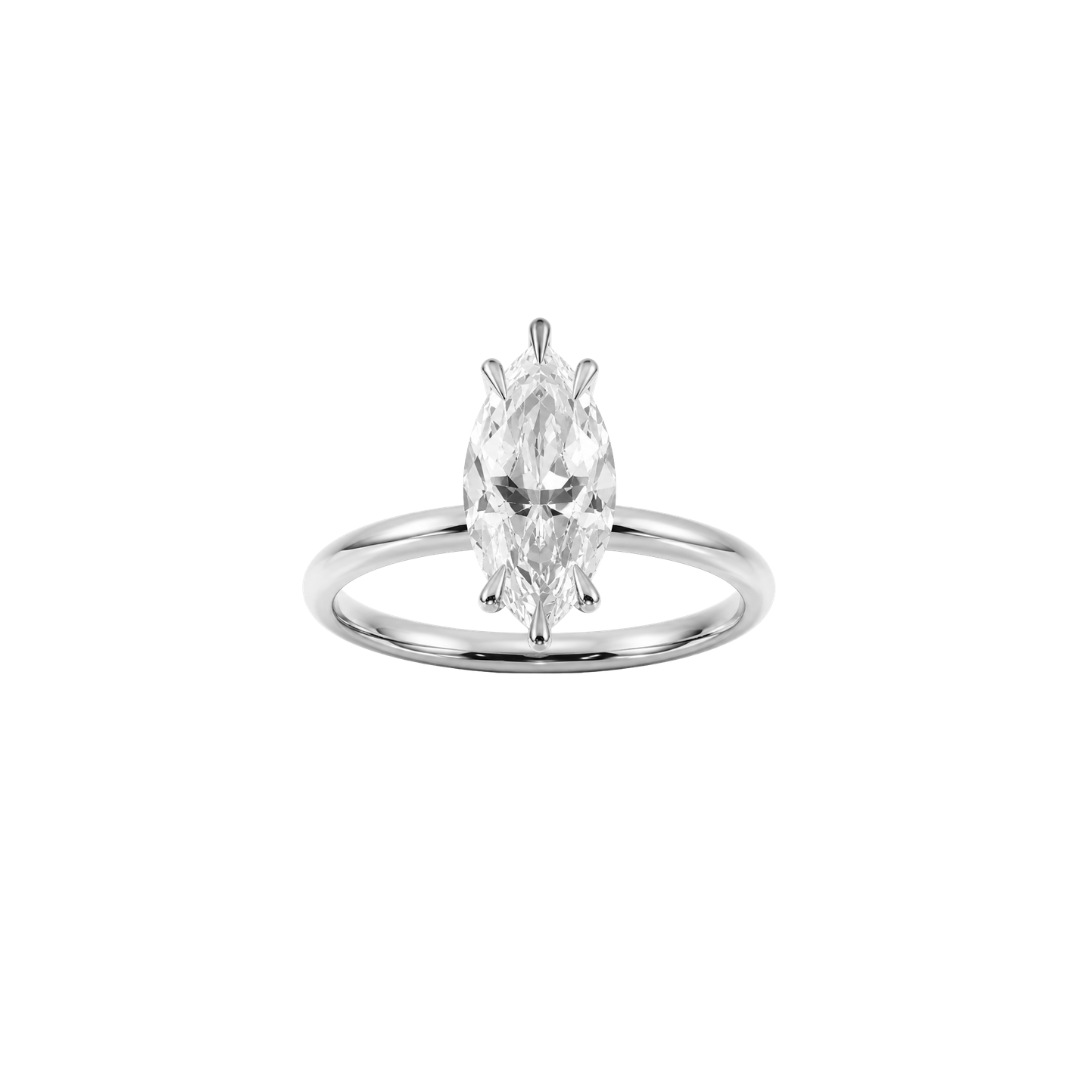 EFStudios The Mia Diamond Ring - Marquise Solitaire Platinum