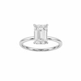 EFStudios The Monique Diamond Ring – Emerald Solitaire Platinum