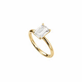 EFStudios The Monique Diamond Ring – Emerald Solitaire