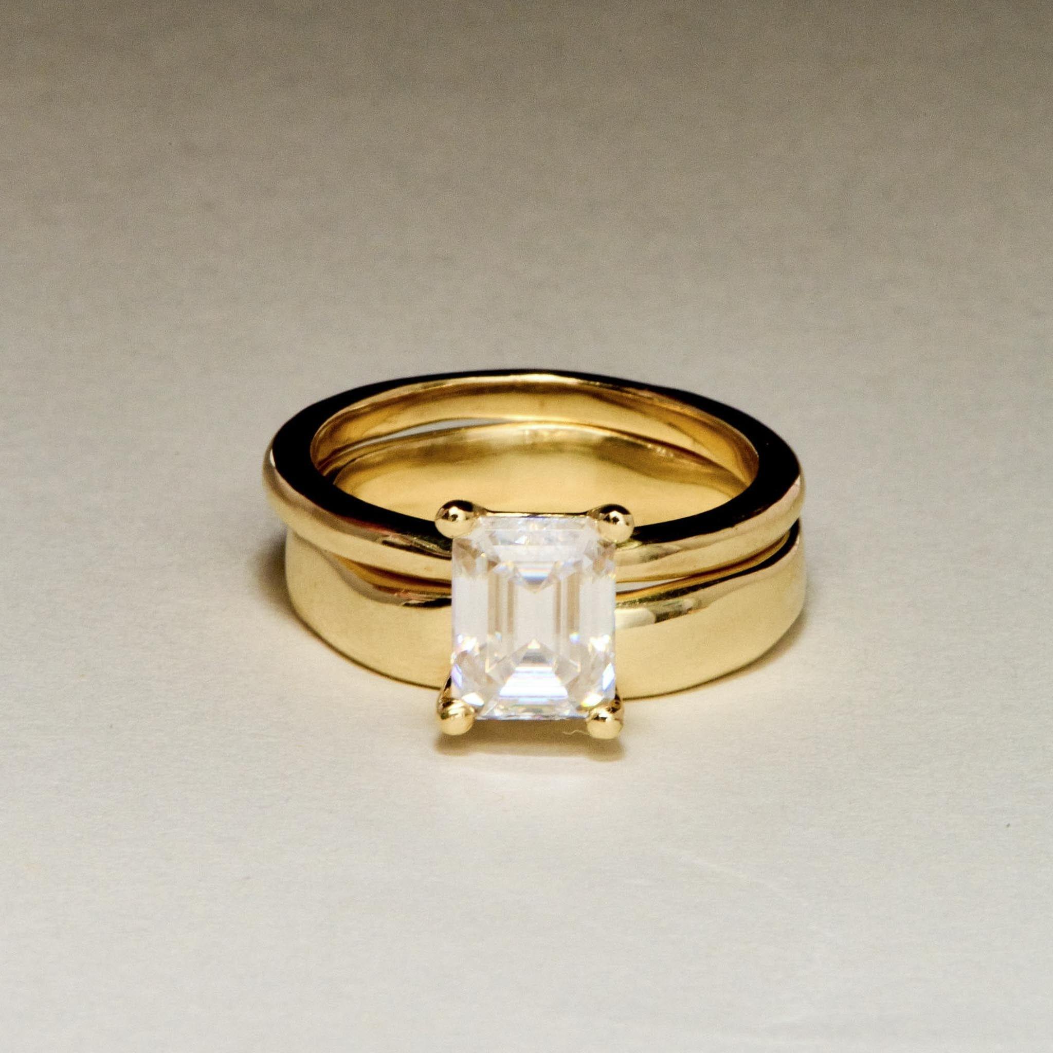 EFStudios The Monique Ring – Emerald Solitaire | Gold & Lab-Grown Diamonds