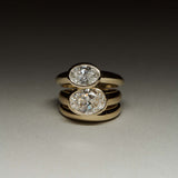 EFStudios The Nicole Ring - Oval East West Bezel Domed Ring