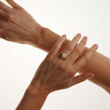 EFStudios The Nicole Ring - Oval East West Bezel Domed Ring