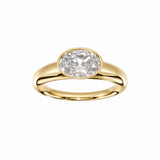 EFStudios The Nicole Ring - Oval East West Bezel Domed Ring