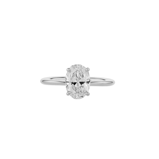 EFStudios The Sophie Diamond Ring – Oval Solitaire Platinum