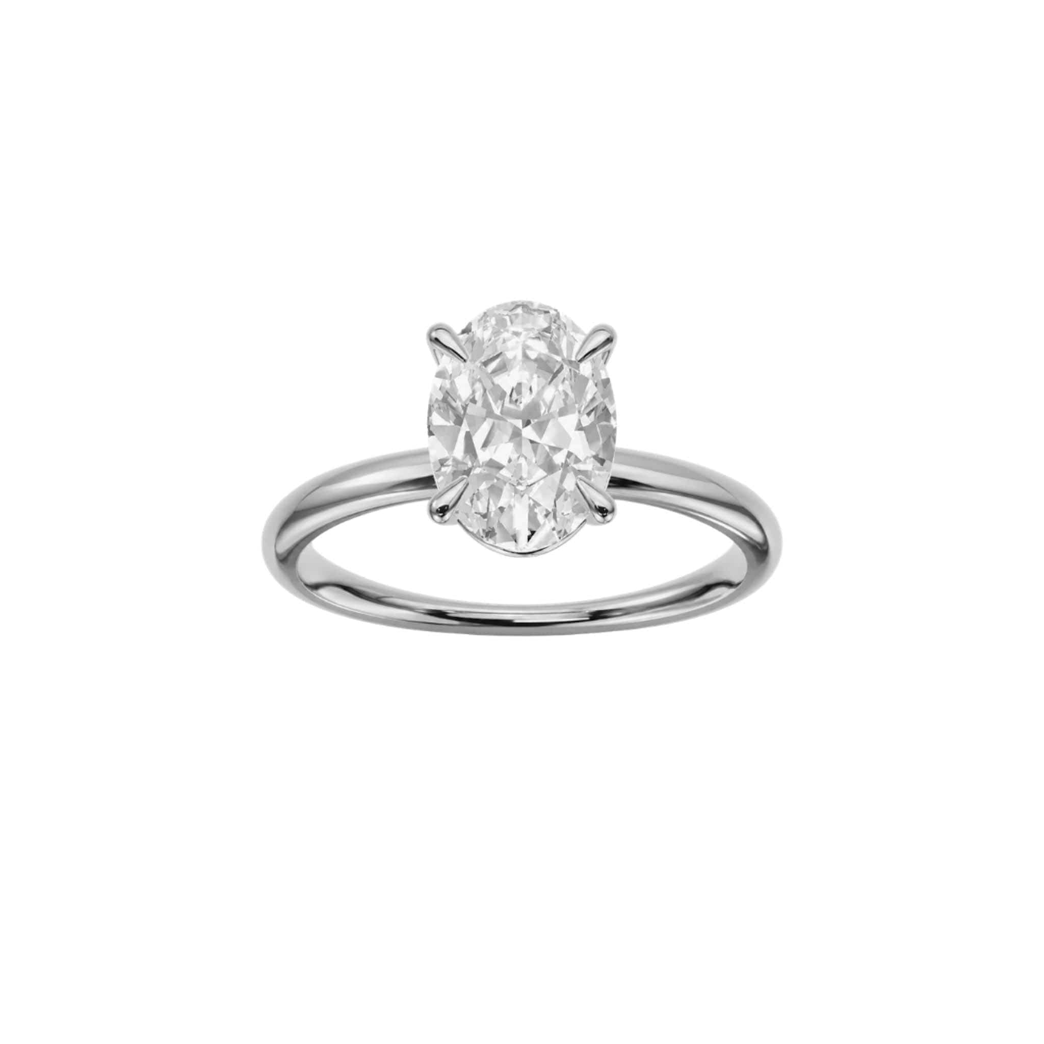 EFStudios The Sophie Diamond Ring – Oval Solitaire Platinum