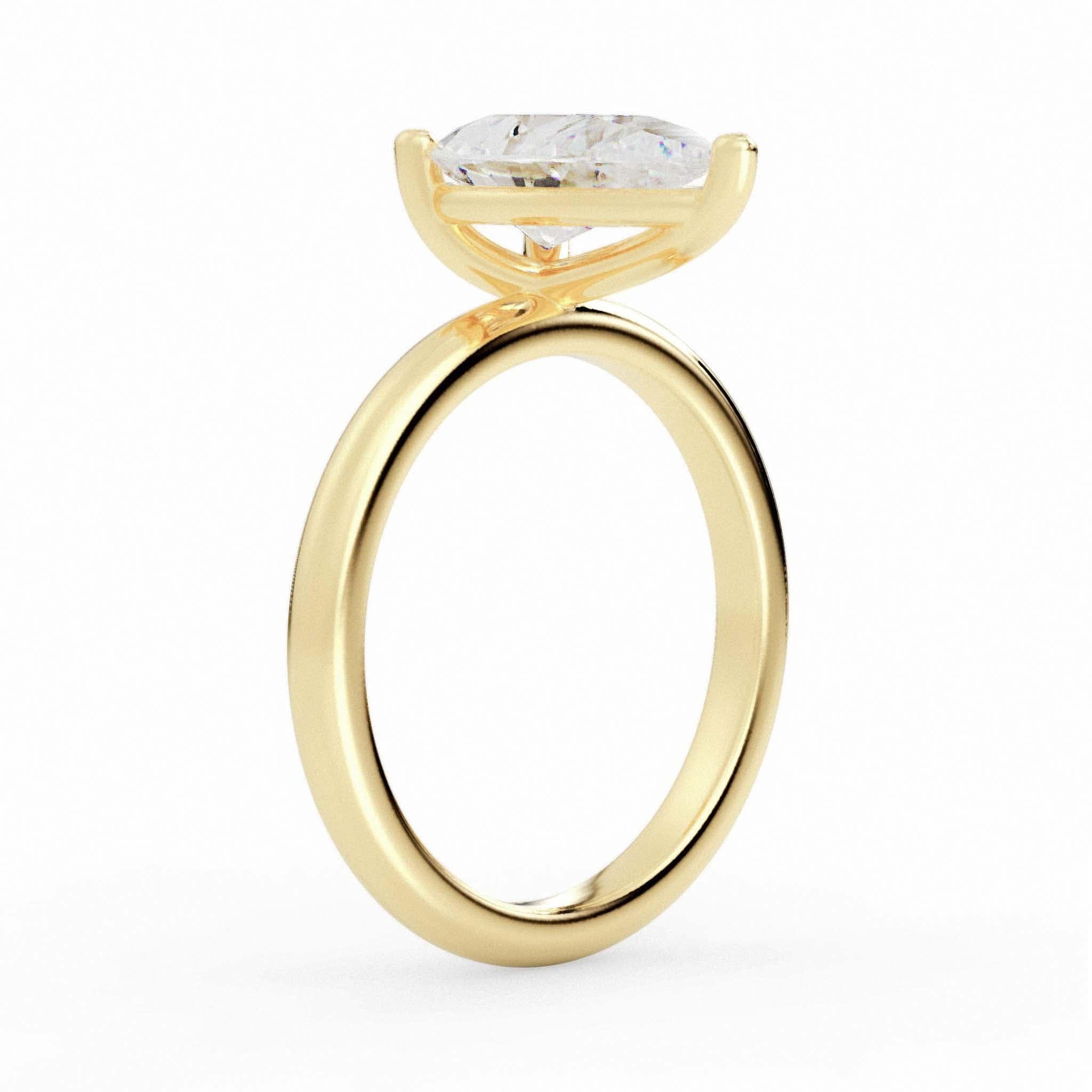 The Amelia Ring – Pear Solitaire | Gold & Lab-Grown Diamonds - EFStudios