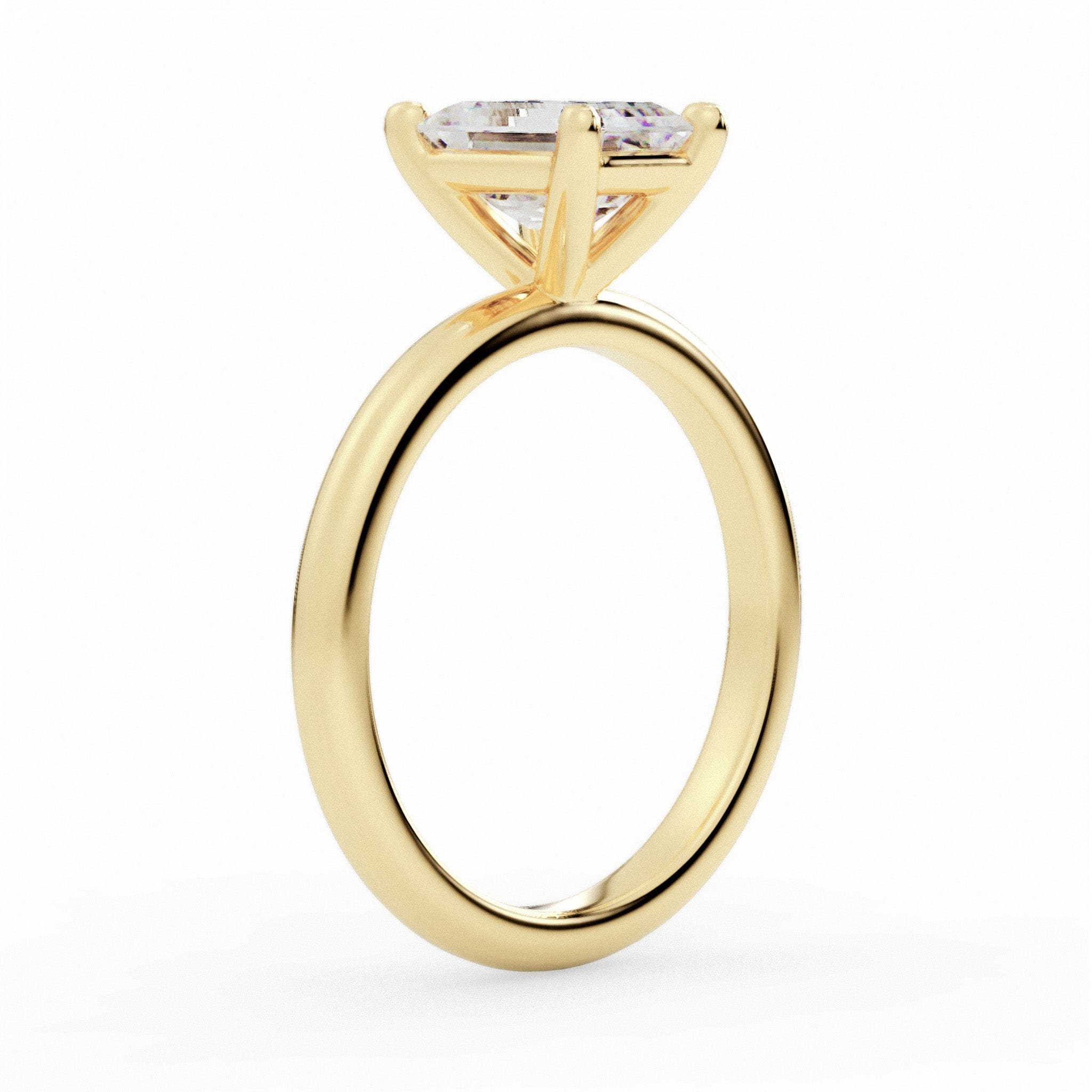 The Monique Ring – Emerald Solitaire | Gold & Lab-Grown Diamonds - EFStudios